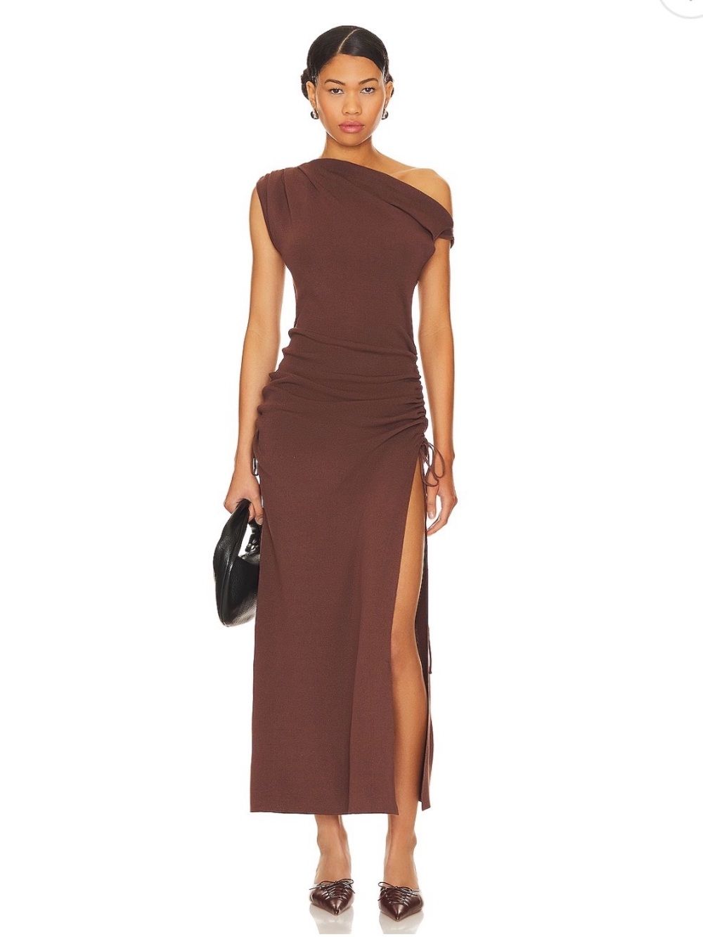 Original Sin Midi Dress in Chocolate